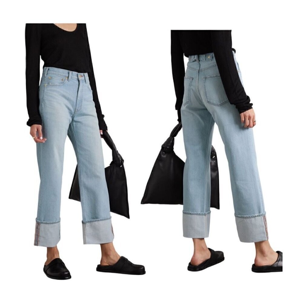 TU ES MON TRESOR Carnelian Jean 7 year,‎ high-rise turn-up jeans, Size 26